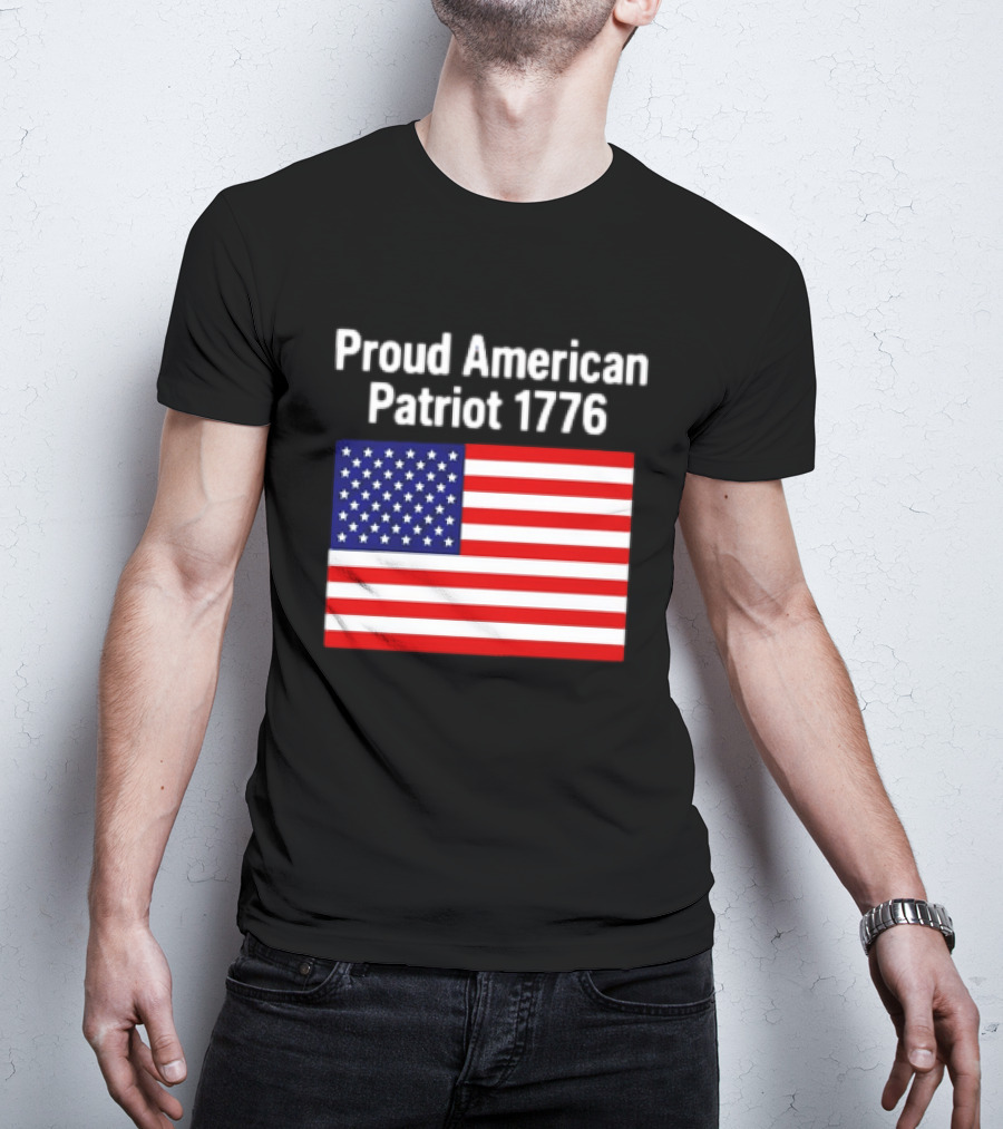 Proud American Patriot 1776 USA Flag T-Shirt