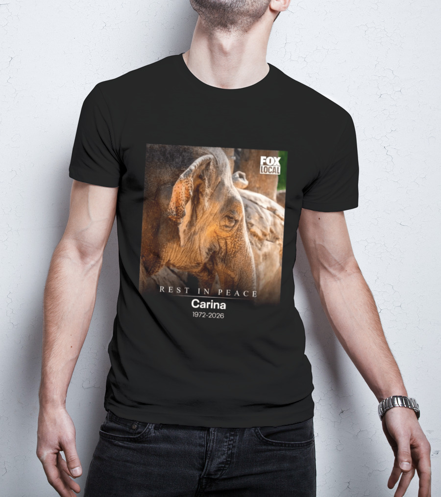 Rest In Peace Carina 1972 2026 Elephant Fox Local Memorial T-Shirt