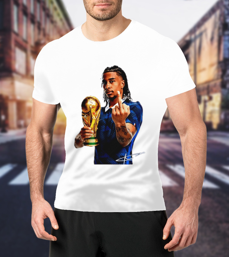 Michael Olise France National Team Middle Finger Trophy Celebration T-Shirt