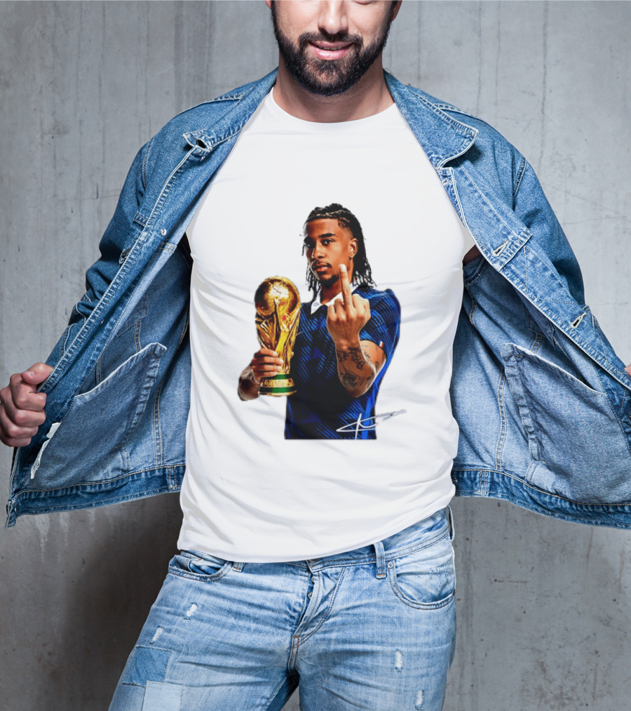 Michael Olise France National Team Middle Finger Trophy Celebration T-Shirt