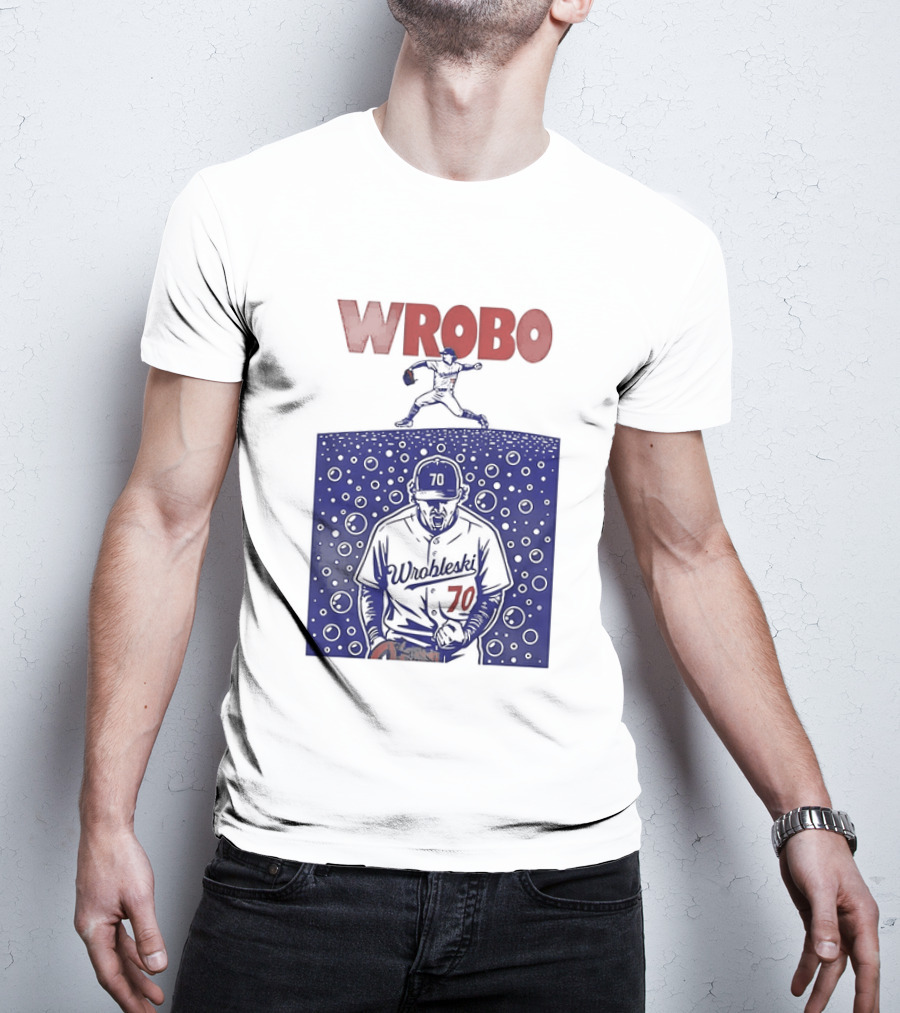Wrobo Shark Justin Wrobleski Los Angeles Dodgers Baseball T-Shirt