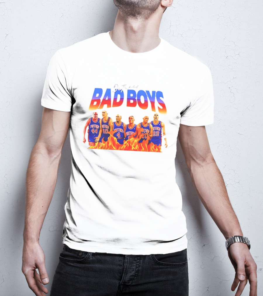 Detroit Bad Boys Rick Mahorn Bill Laimbeer Joe Dumars Isiah Thomas Dennis Rodman John Salley T-Shirt