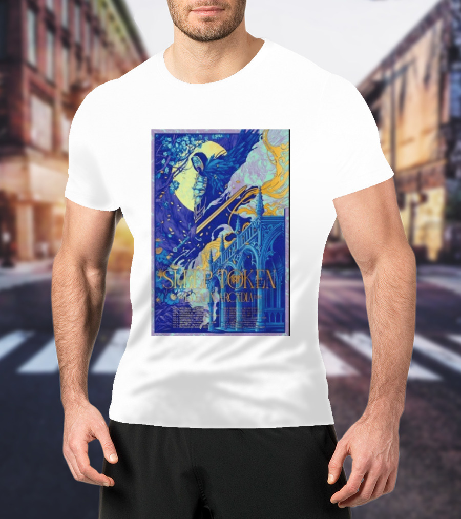 Sleep Token Even In Arcadia Angelic Moonlit Gothic Architecture T-Shirt