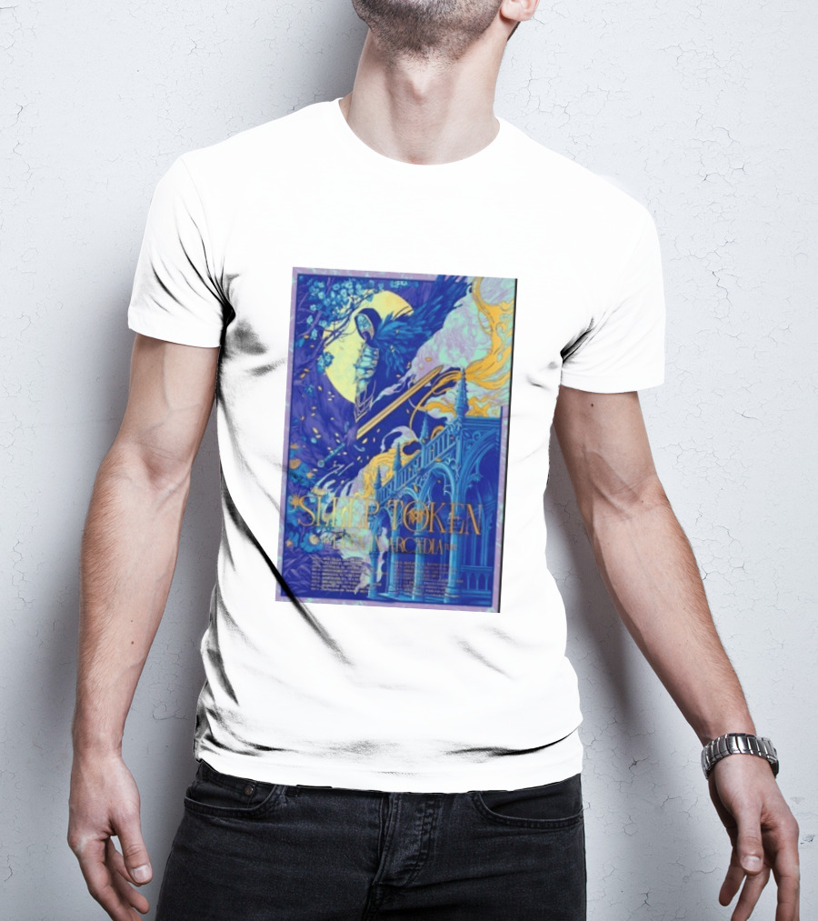 Sleep Token Even In Arcadia Angelic Moonlit Gothic Architecture T-Shirt