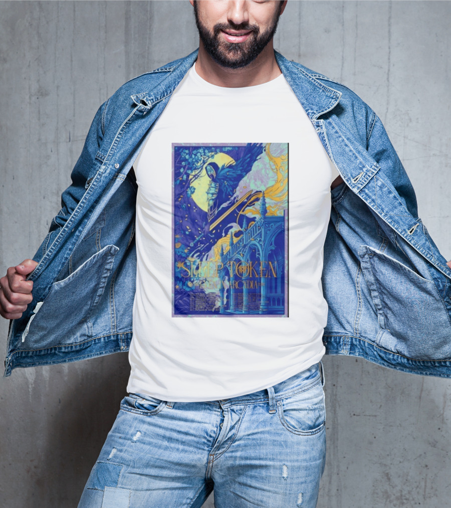 Sleep Token Even In Arcadia Angelic Moonlit Gothic Architecture T-Shirt