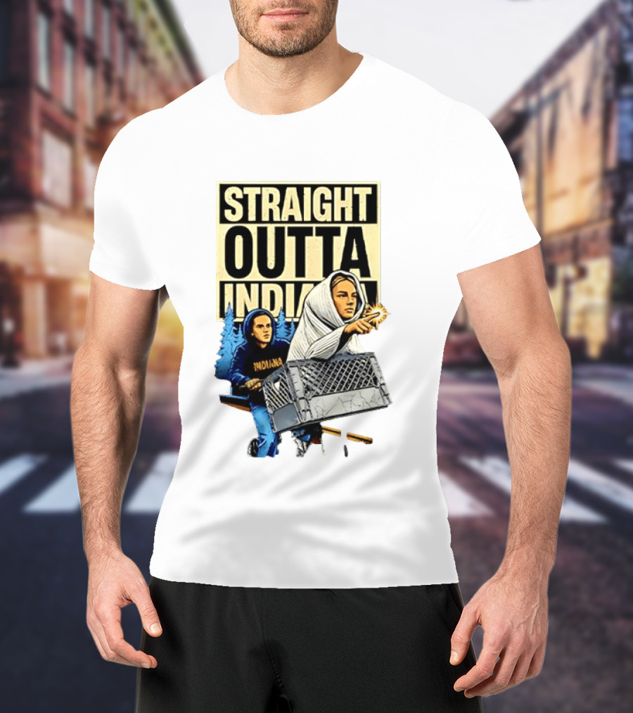 WNBA Meme Sophie Cunningham Caitlin Clark Straight Outta Indiana T-Shirt