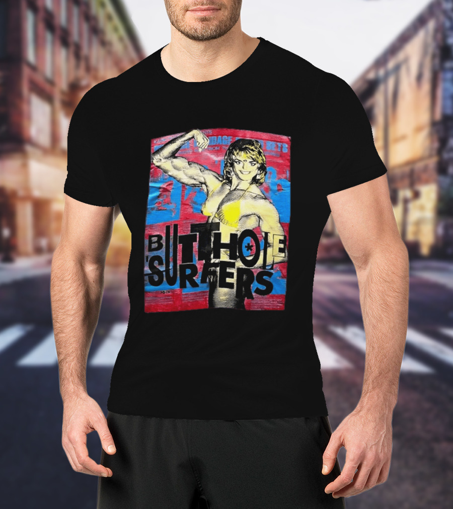 Butthole Surfers Gym Retro Bodybuilder T-Shirt