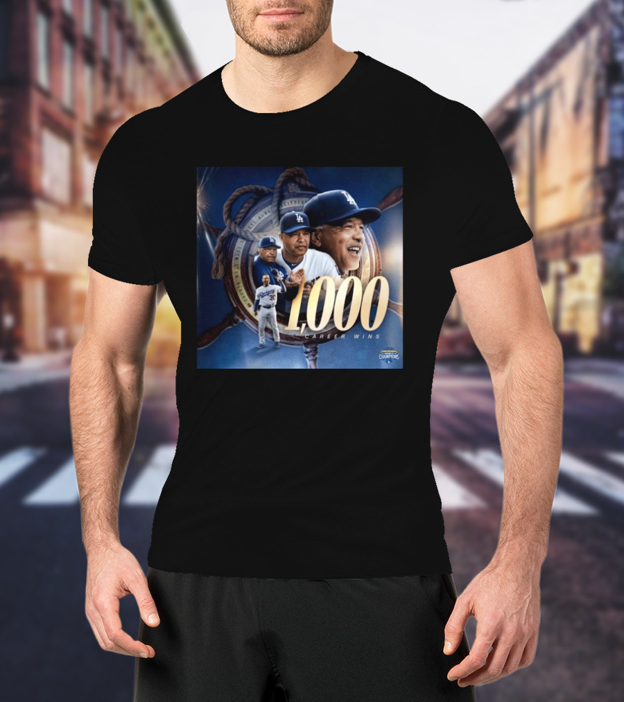 Los Angeles Dodgers Manager Doc Achieves 1000 Career Wins Milestone In Major League History T-Shirt