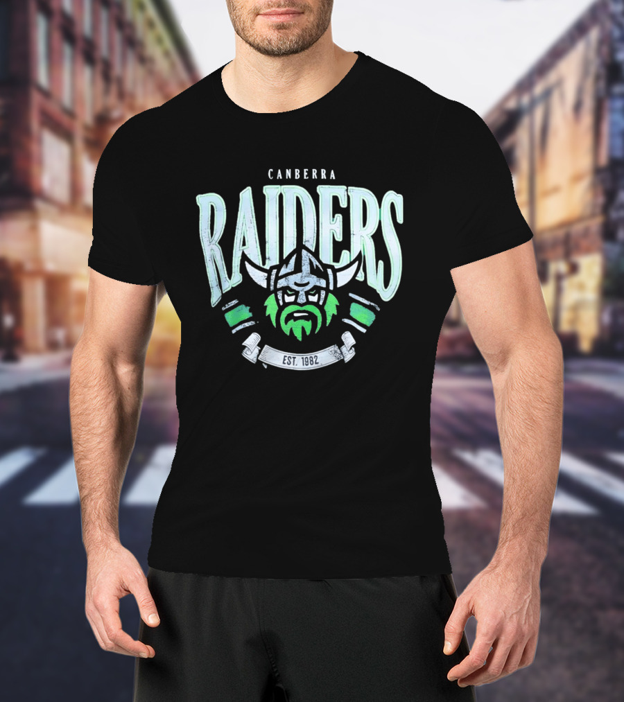 Canberra Raiders Est. 1982 Viking Helmet NRL Team T-Shirt