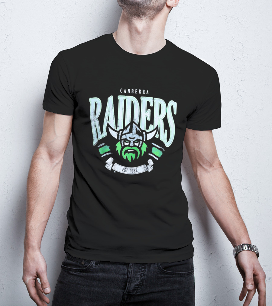 Canberra Raiders Est. 1982 Viking Helmet NRL Team T-Shirt