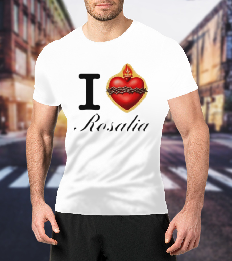 I Love Rosalia Alexa Demie Wear LUX Tour 2026 Sacred Heart Flame Thorn T-Shirt
