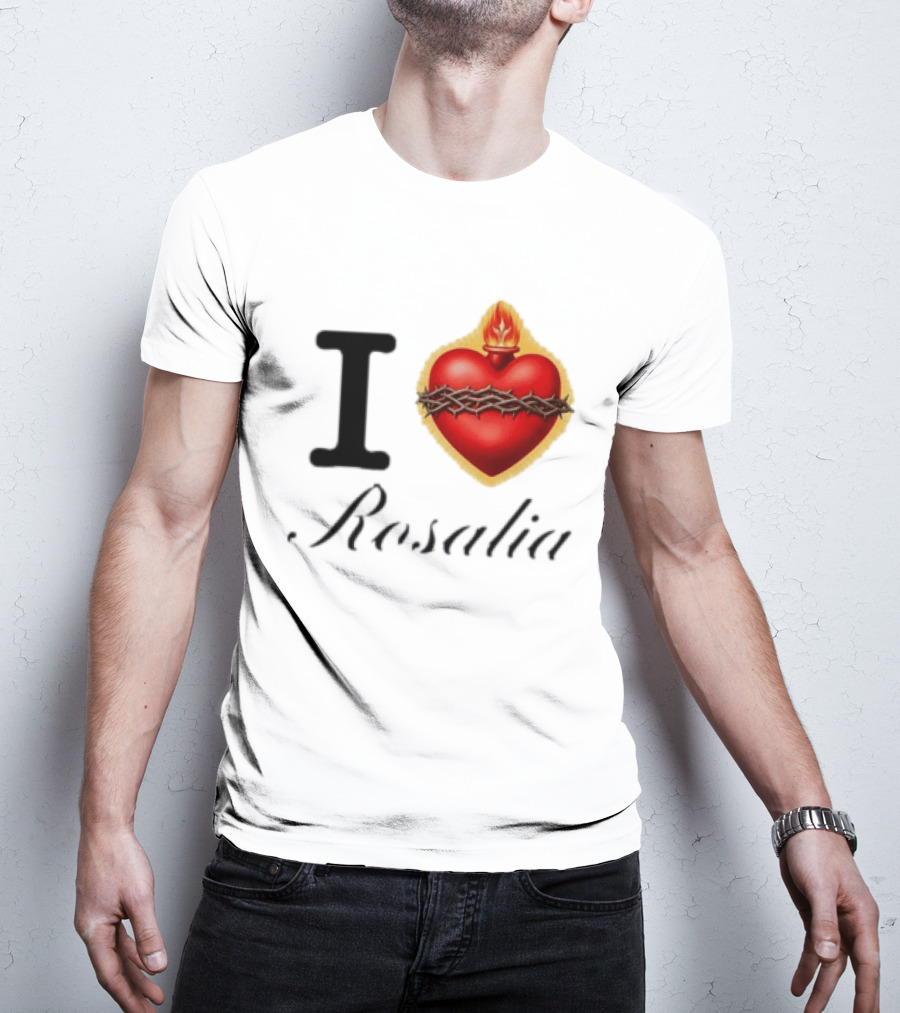 I Love Rosalia Alexa Demie Wear LUX Tour 2026 Sacred Heart Flame Thorn T-Shirt