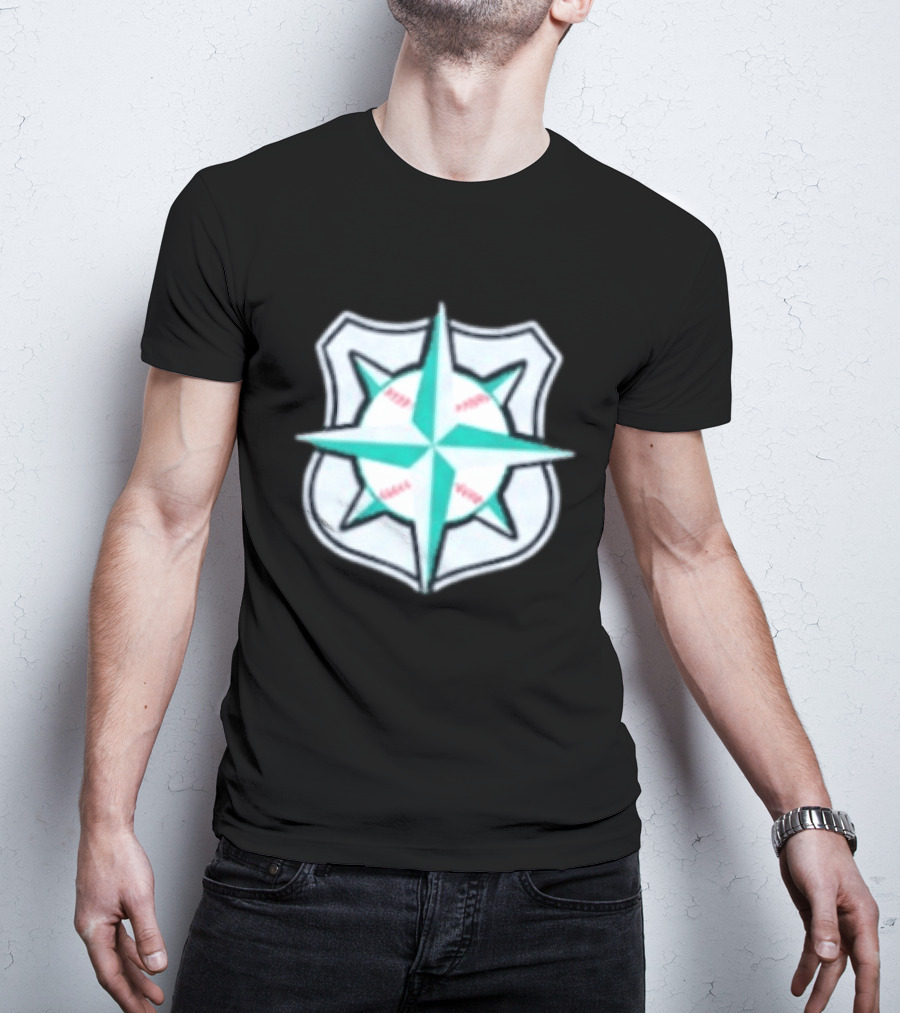 2026 Mariners Law Enforcement Appreciation Day Compass Shield T-Shirt