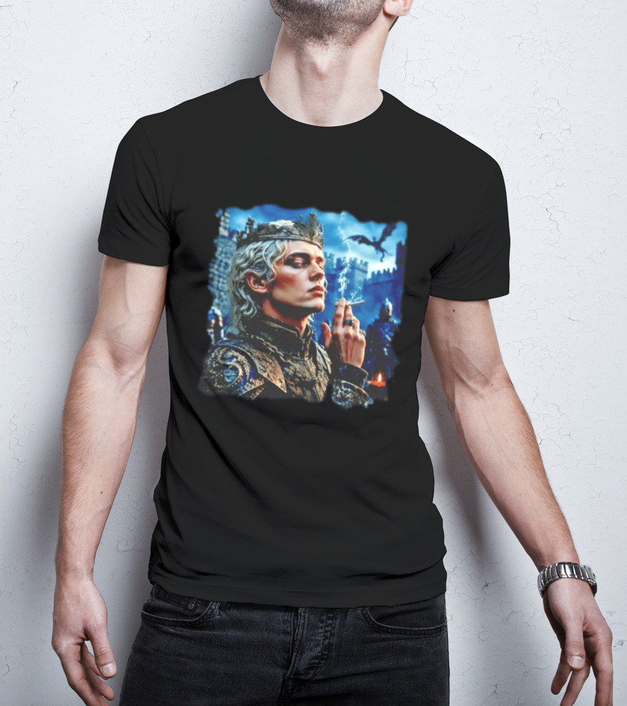 Aemond Targaryen House Of The Dragon Smoking Cigarette Castle Dragon King T-Shirt