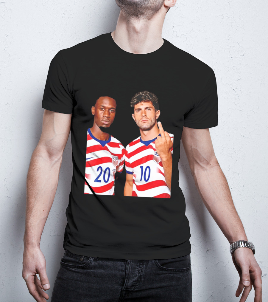Christian Pulisic Folarin Balogun USMNT Soccer Iconic Gesture T-Shirt