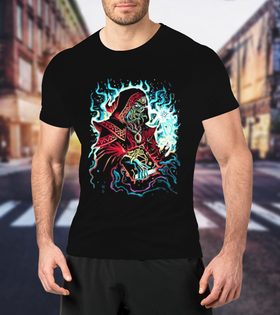 Lich Wizard Dungeons And Dragons Book Of Vile Darkness Tabletop Gaming Magic T-Shirt