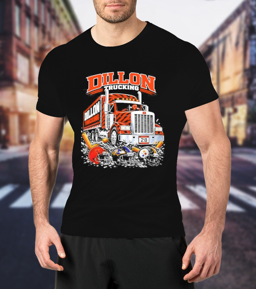 Corey Dillon Cincinnati Bengals Dillon Trucking Football Truck T-Shirt