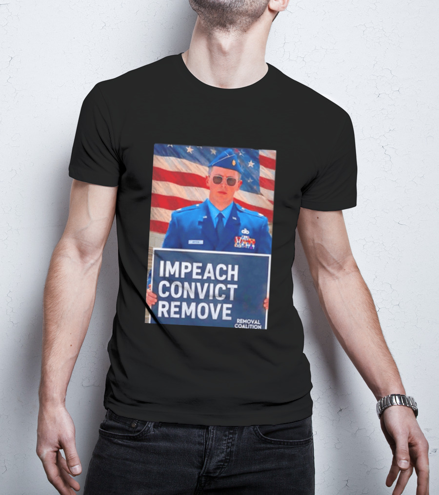 Impeach Convict Remove Major Jason Watson Sign With American Flag T-Shirt