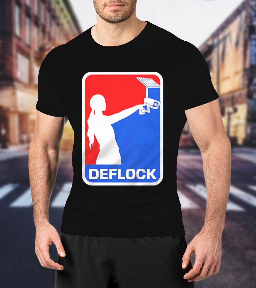 Deflock Woman Pointing At Security Camera T-Shirt