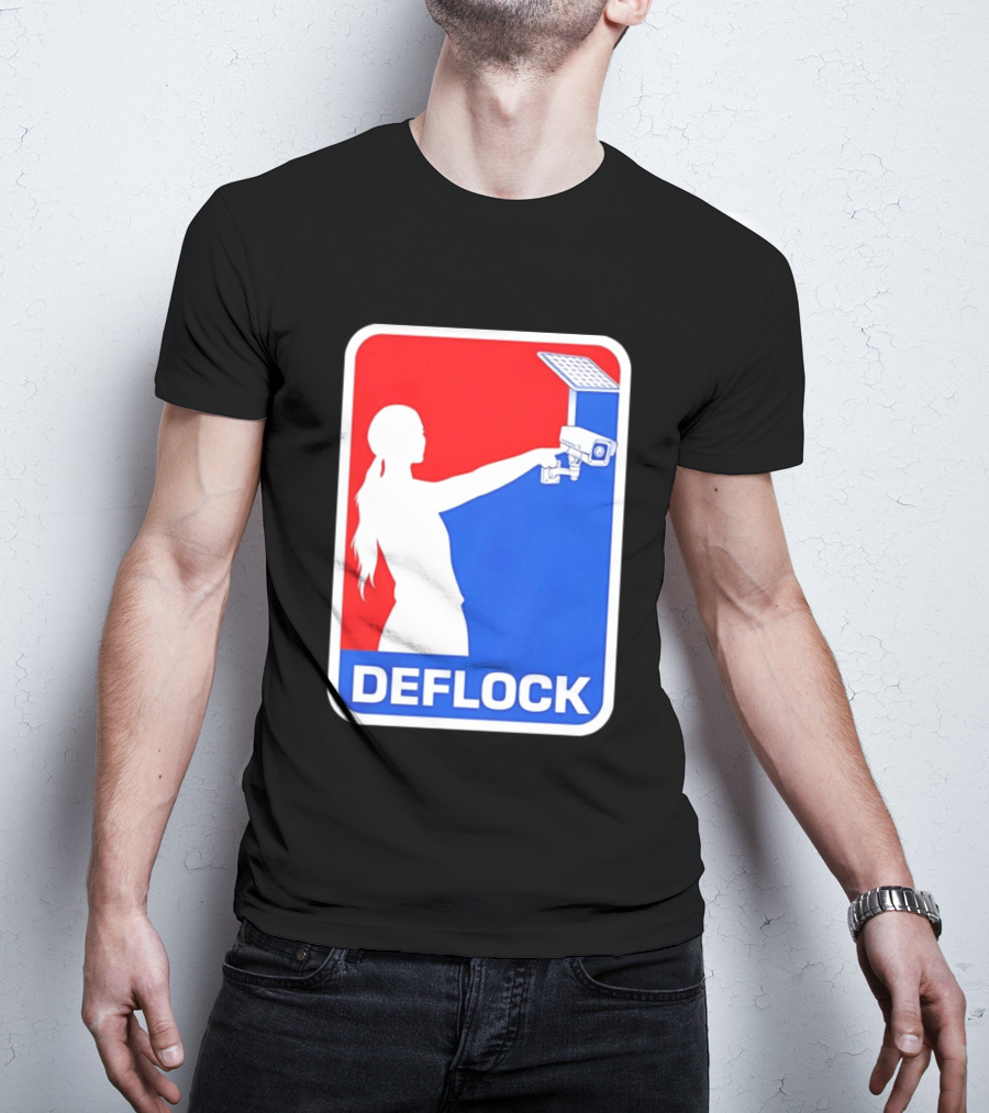 Deflock Woman Pointing At Security Camera T-Shirt