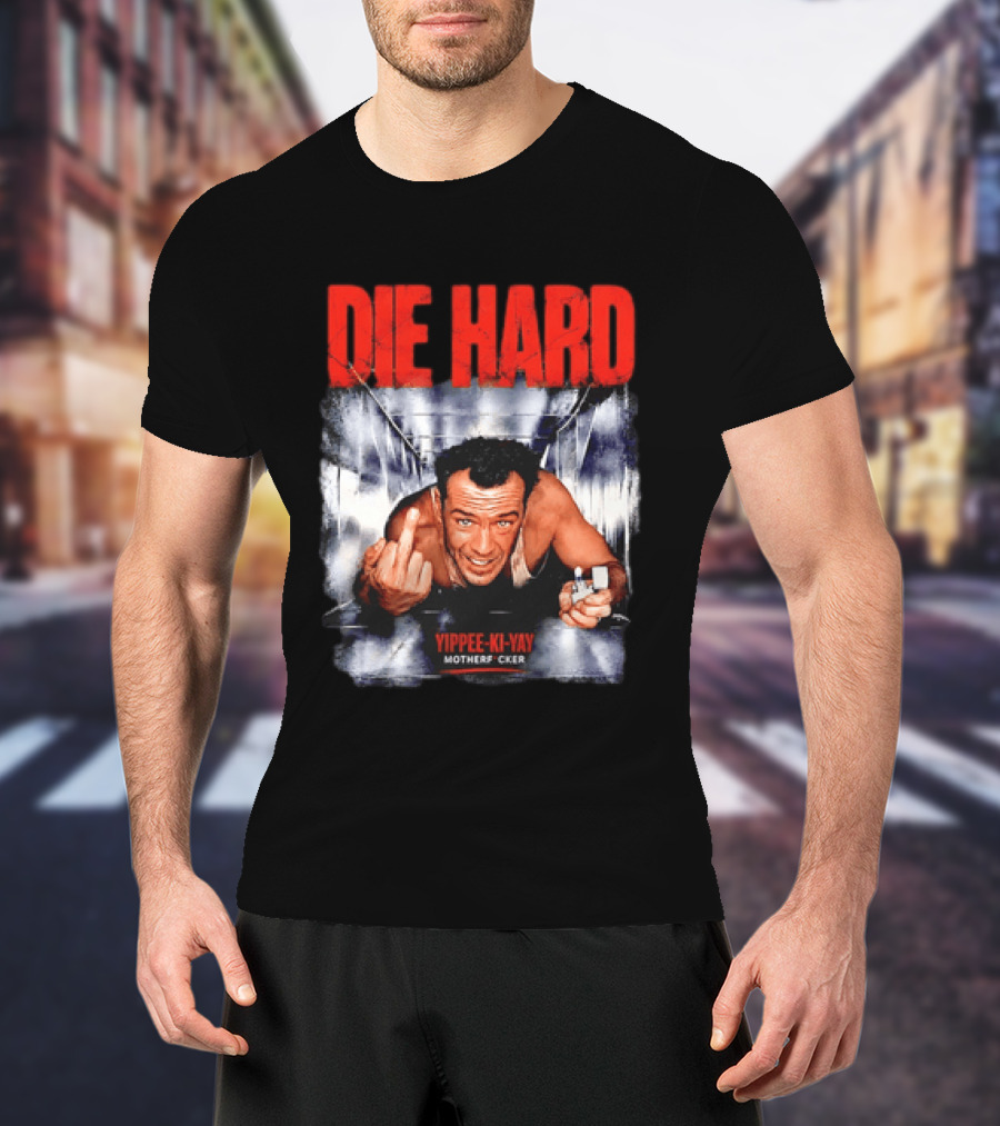 Die Hard 1988 Bruce Willis Yippee Ki Yay Motherfucker Iconic Action Movie Scene T-Shirt
