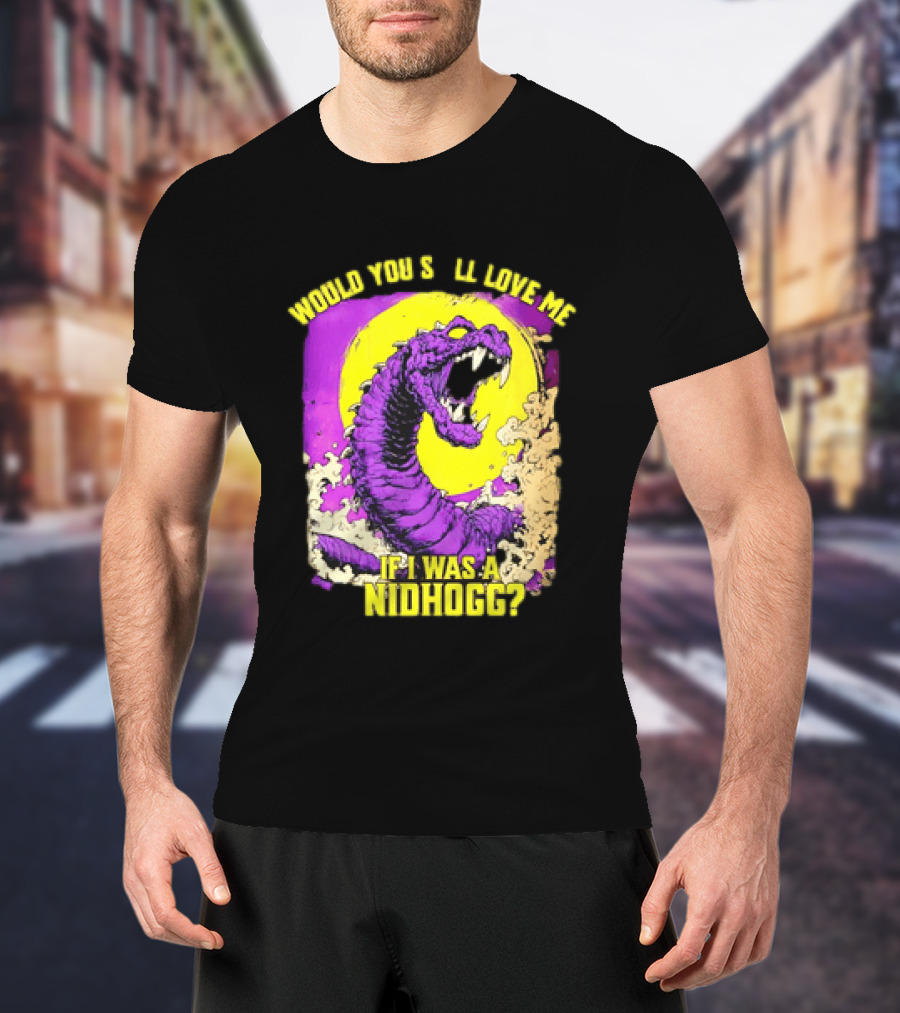 Would You Still Love Me If I Was A Nidhogg Purple Monster Retro Aesthetic T-Shirt