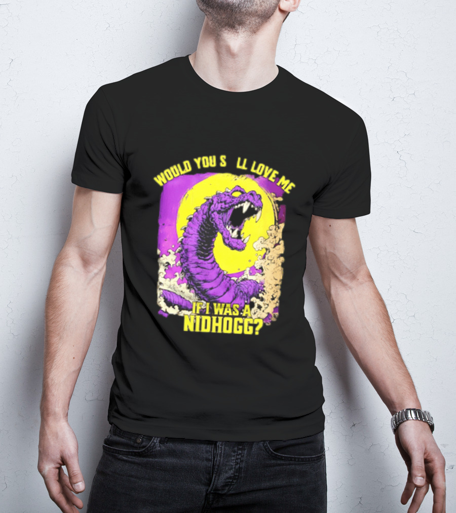 Would You Still Love Me If I Was A Nidhogg Purple Monster Retro Aesthetic T-Shirt