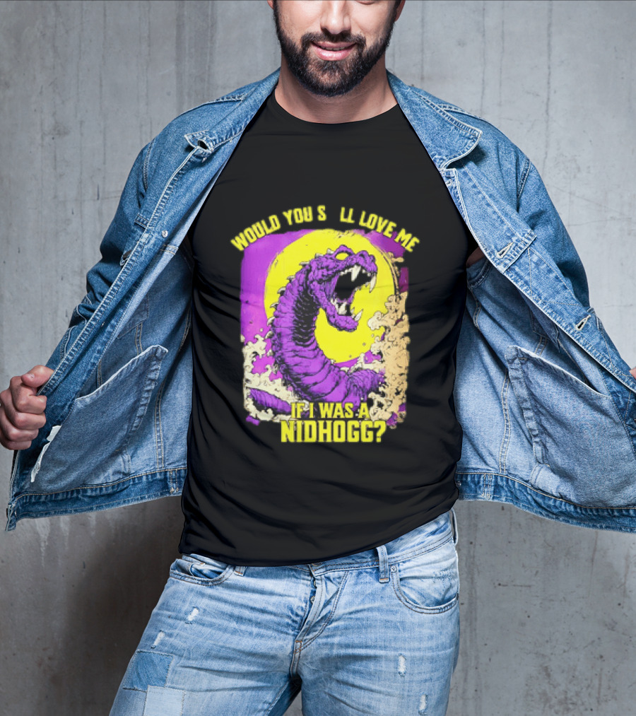 Would You Still Love Me If I Was A Nidhogg Purple Monster Retro Aesthetic T-Shirt