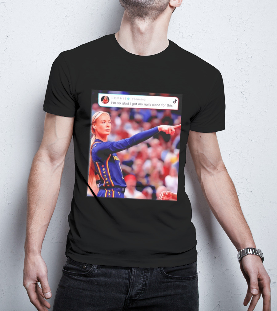 Sophie Cunningham Pointing I'm So Glad I Got My Nails Done Basketball Moment T-Shirt