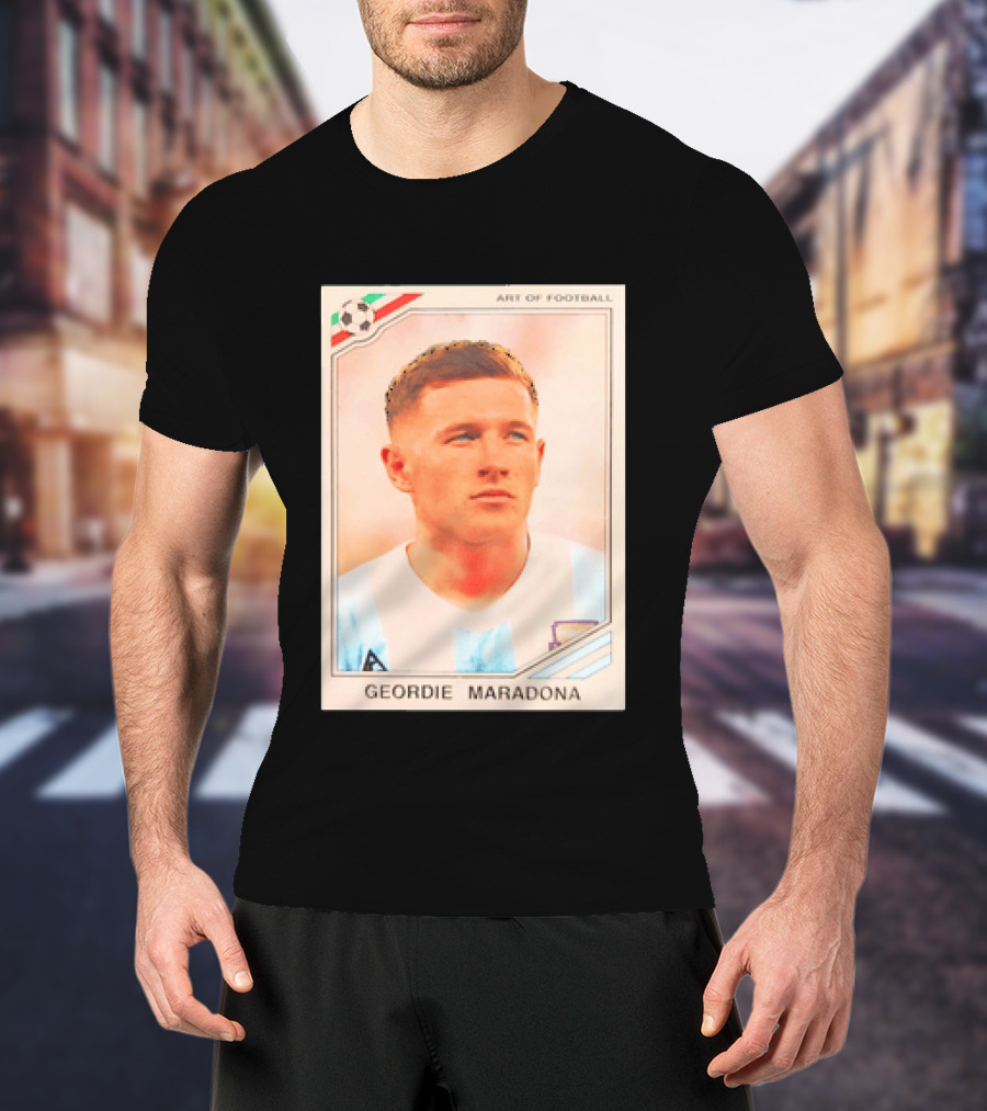 Geordie Maradona Art Of Football Argentina National Team T-Shirt