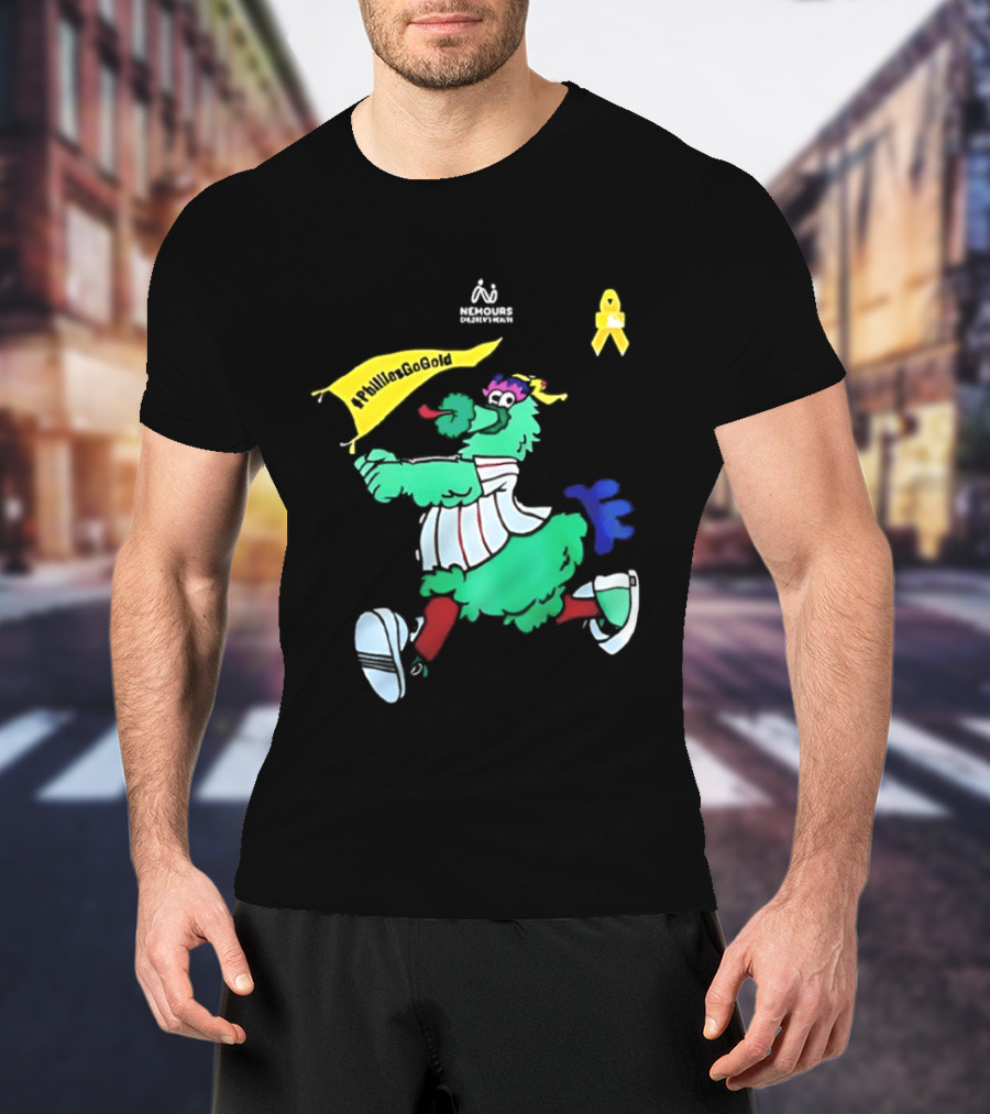 Philadelphia Phillies Go Gold Nemours Children's Health Phanatic Ribbon T-Shirt