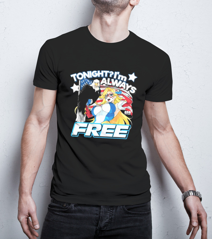 TONIGHT I'm Always Free America's 250th Anniversary 1776 2026 USA Flag Heroine T-Shirt