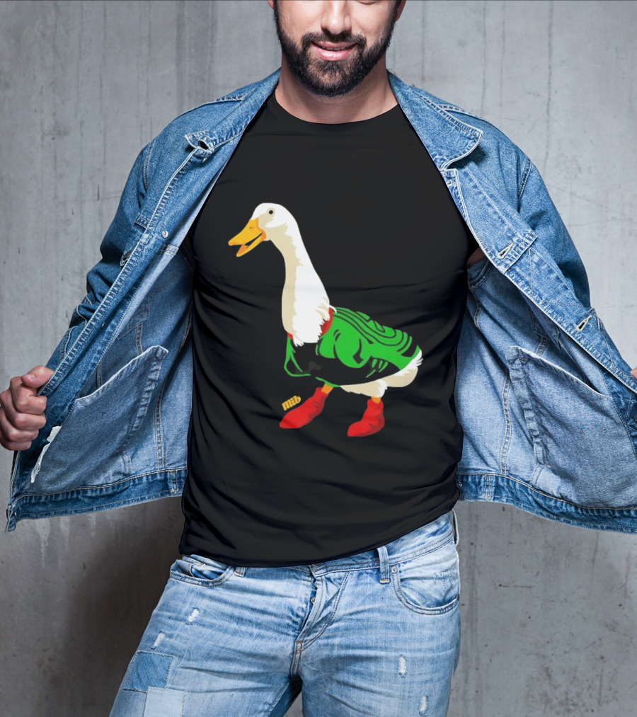 Y Si Si Duck Funny Quirky Cartoon Character In Bright Outfit T-Shirt