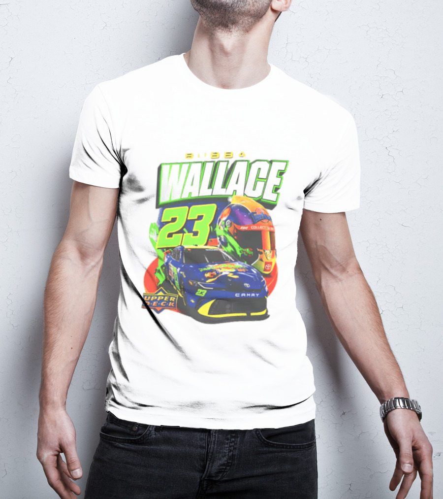 Bubba Wallace 23XI Racing Upper Deck Collectibles NASCAR Camry Helmet T-Shirt
