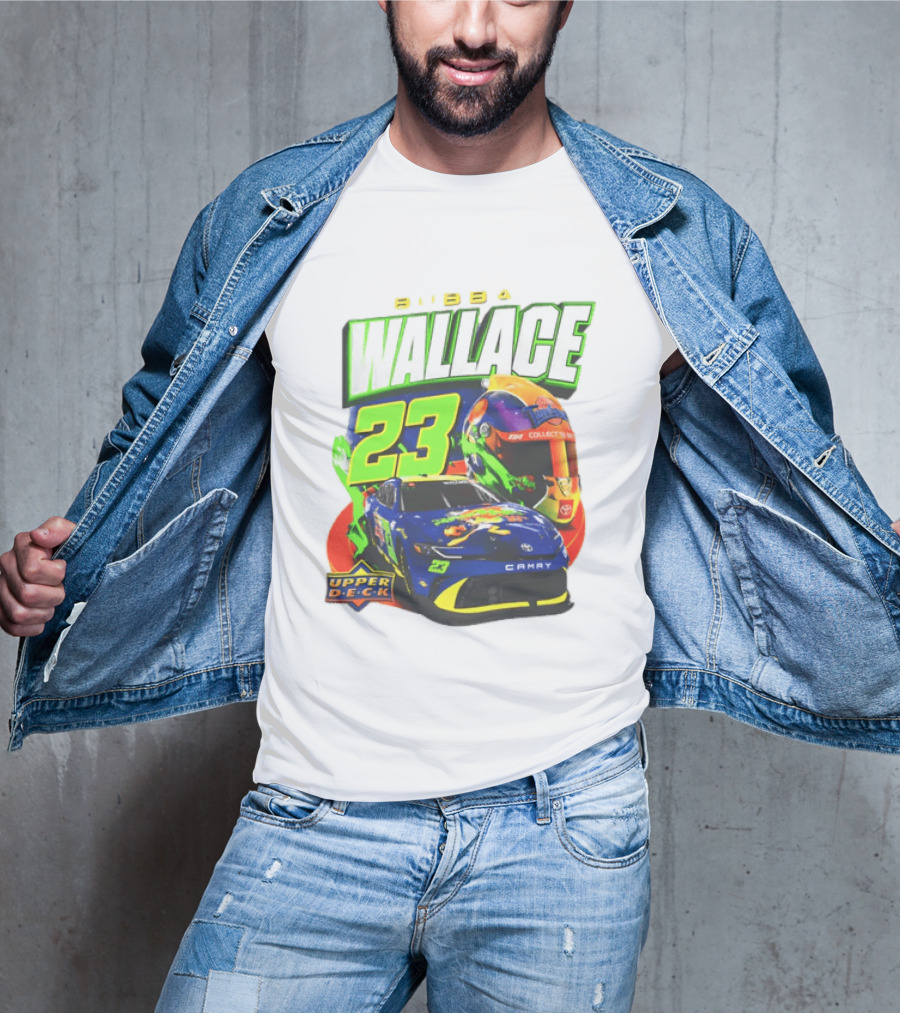 Bubba Wallace 23XI Racing Upper Deck Collectibles NASCAR Camry Helmet T-Shirt
