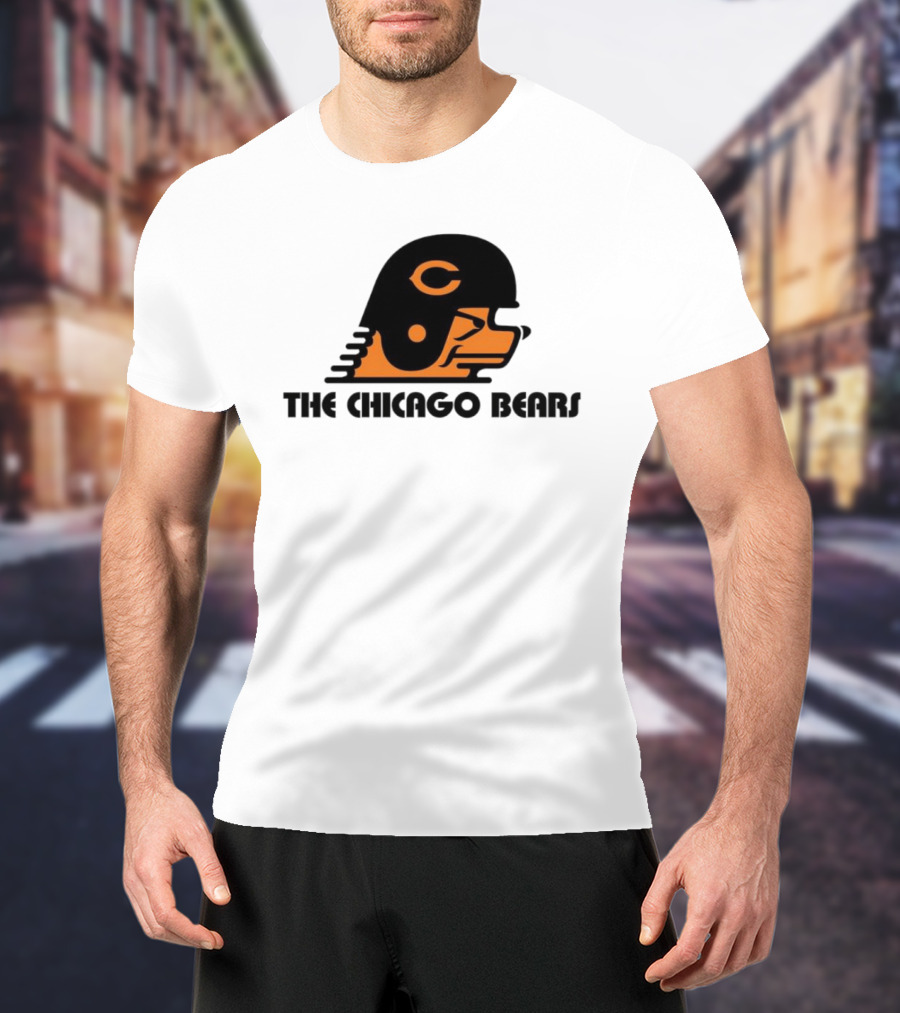 The Chicago Bears Helmet Logo And Balaclava T-Shirt