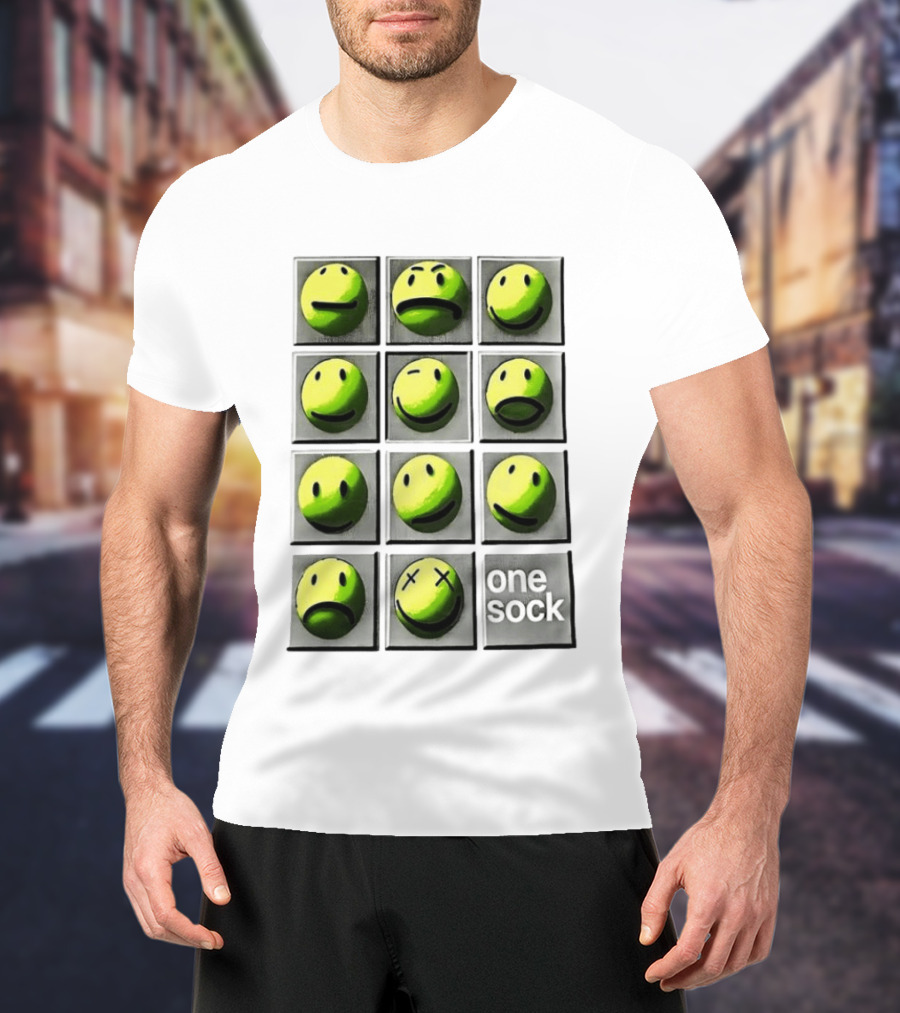 Emotions Smile Face Expressions One Sock T-Shirt