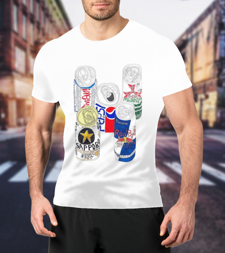 Sapporo Pepsi Mitsuya Cider Red Bull Drink Can T-Shirt