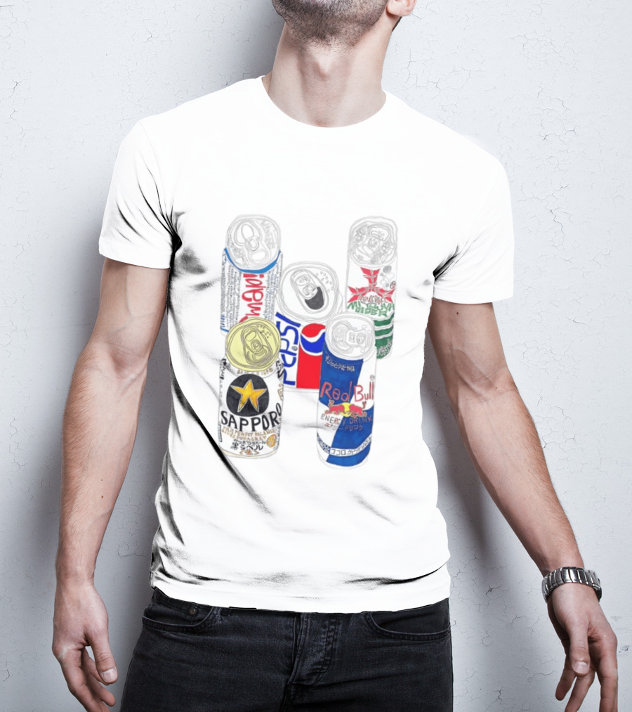 Sapporo Pepsi Mitsuya Cider Red Bull Drink Can T-Shirt