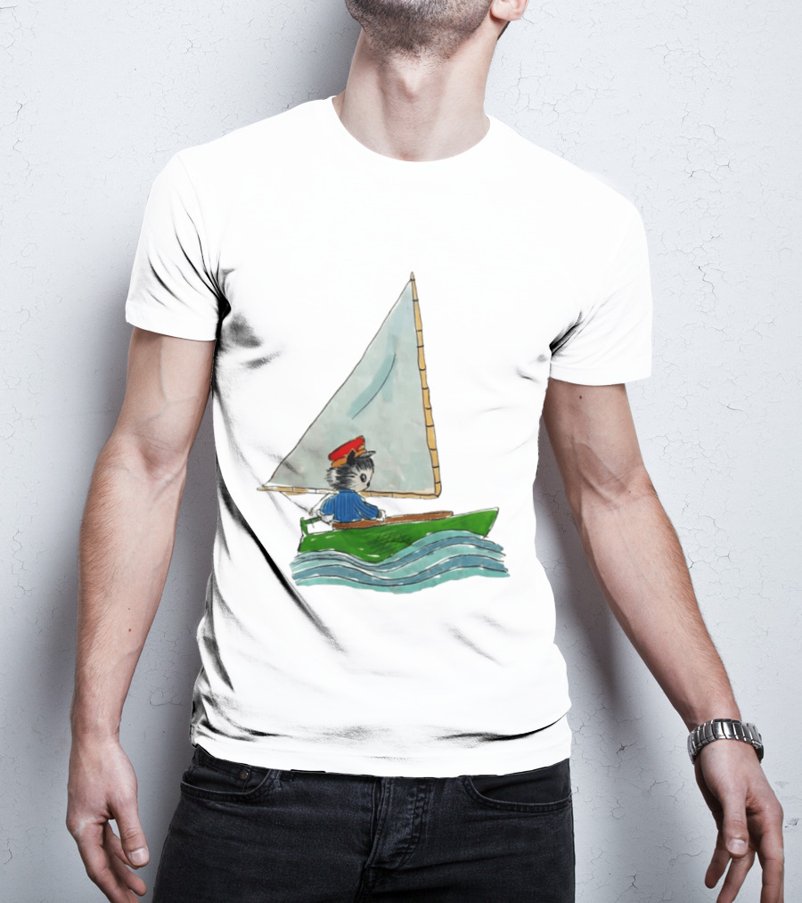 Sailing Kitty With Red Hat I Need To Return From Whence I Came Bestie T-Shirt