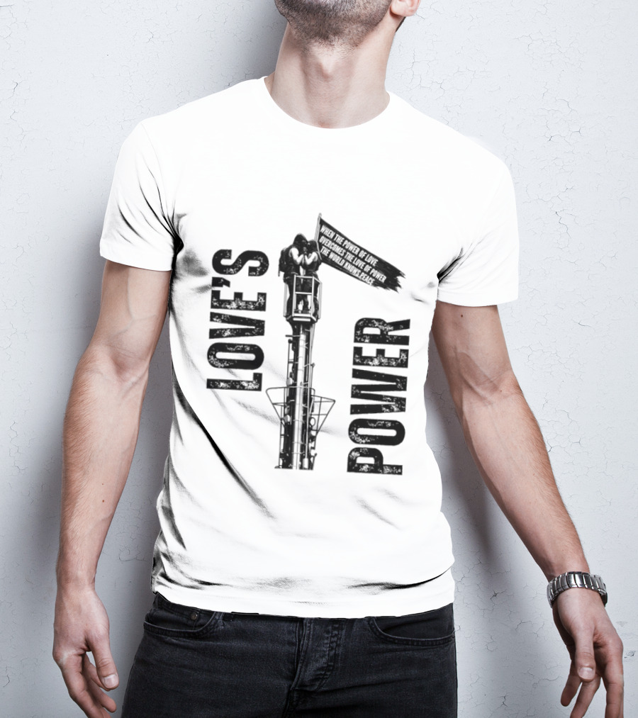 Love's Power Angela Nikolau And Ivan Beerkus Tower Embrace T-Shirt