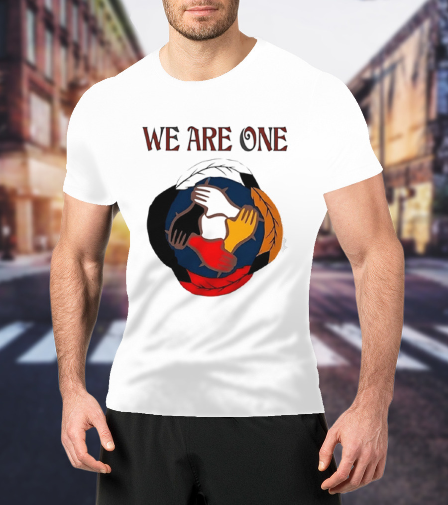 We Are One Multicolored Unity Hands T-Shirt