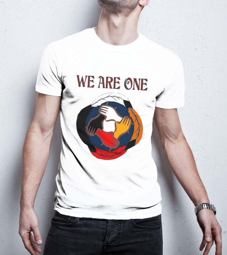 We Are One Multicolored Unity Hands T-Shirt