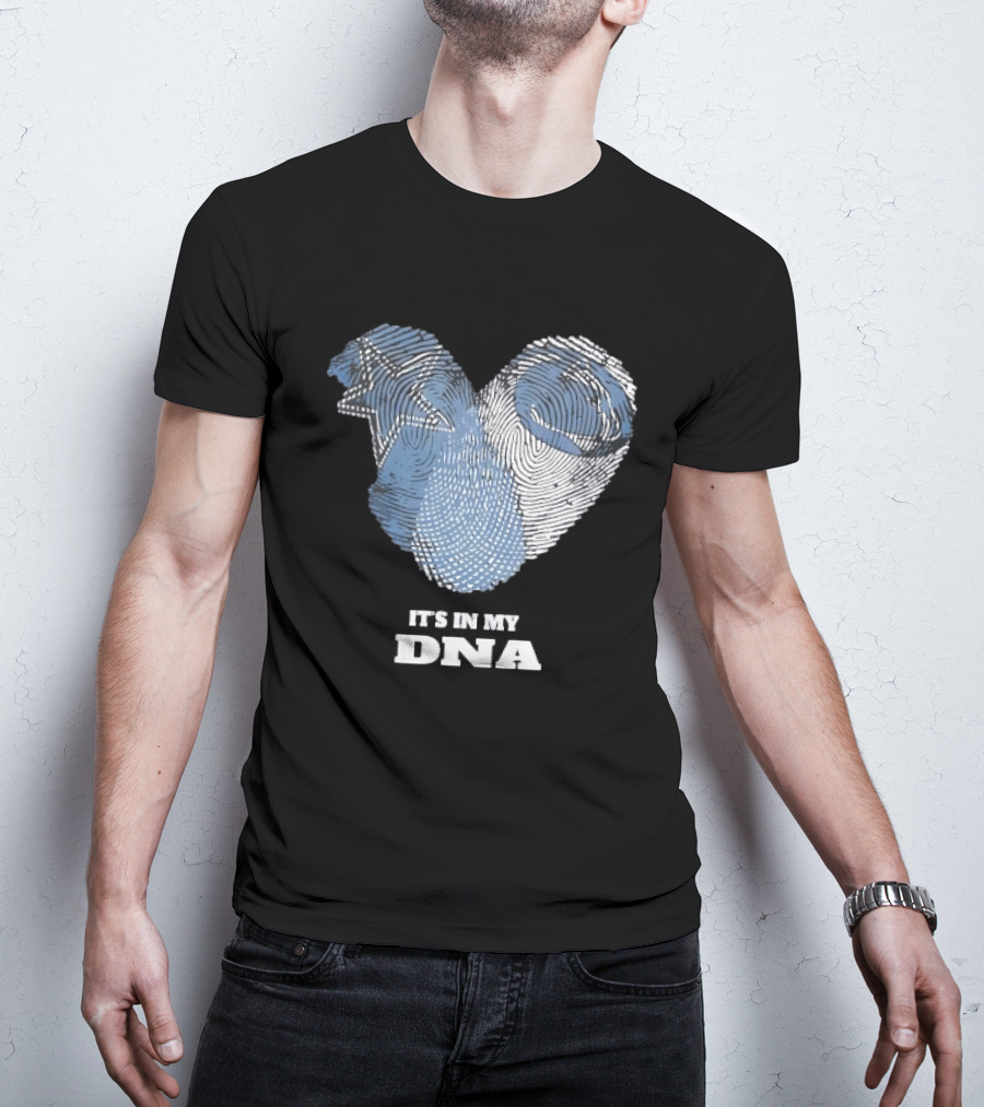 Dallas Cowboys Heart It's In My DNA Football Team Fan Pride T-Shirt