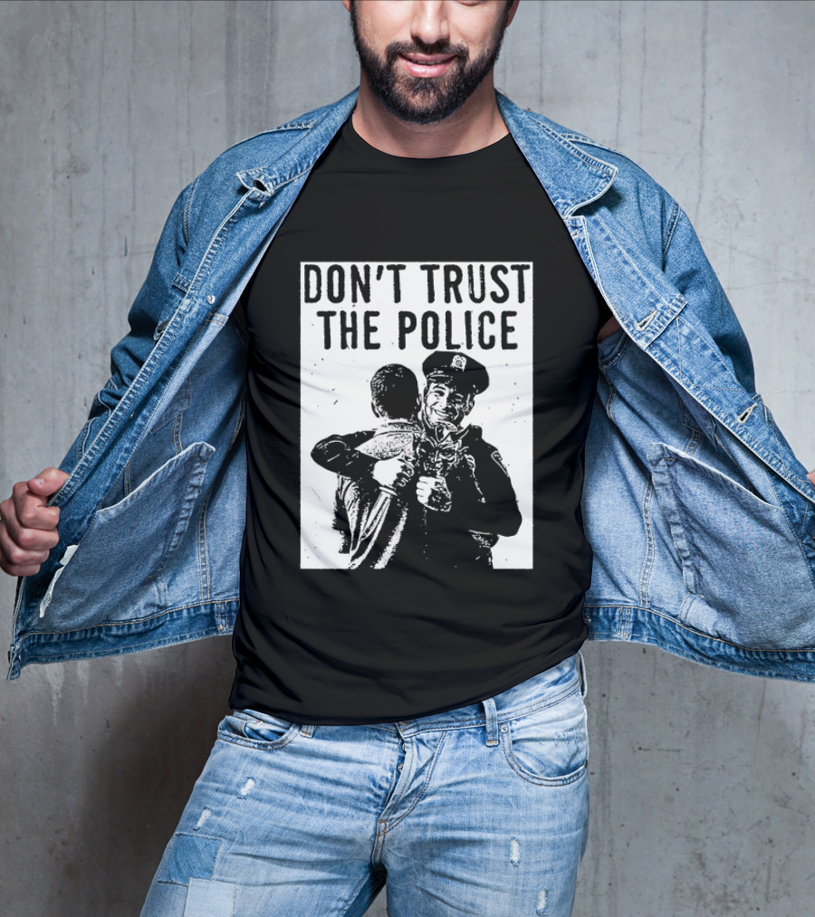DON'T TRUST THE POLICE Devil Embracing Officer T-Shirt