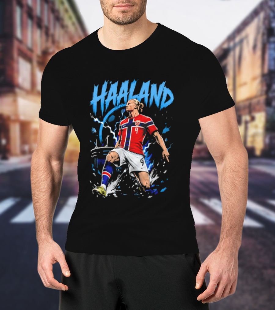 Haaland Norway National Team Born To Score Number 9 T-Shirt