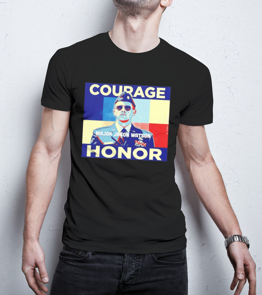 Courage Honor Major Jason Watson Military Tribute By Twain T-Shirt