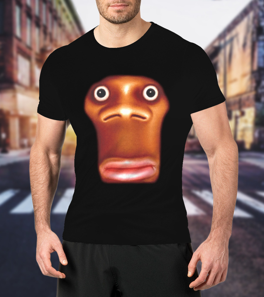 Stop Looking At Me Face Staring Meme Brown Expression T-Shirt