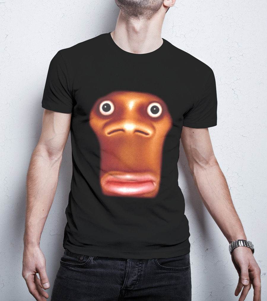 Stop Looking At Me Face Staring Meme Brown Expression T-Shirt