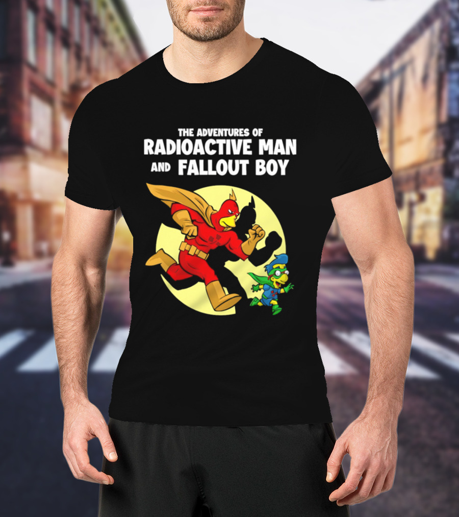 The Adventures Of Radioactive Man And Fallout Boy Comic Hero Duo T-Shirt